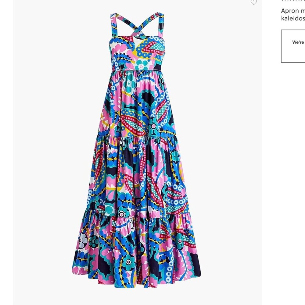 Apron maxi dress in Ratti® kaleidoscope floral